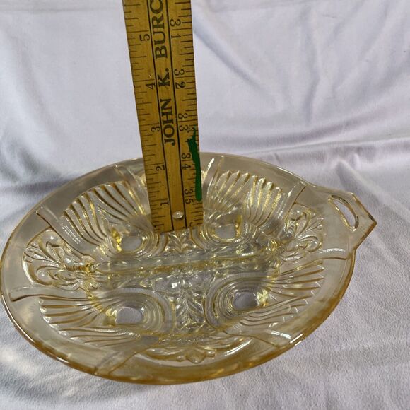 Vintage Indiana Glass Carnival Glass Divided Relish Dish MCM - Picture 6 of 6